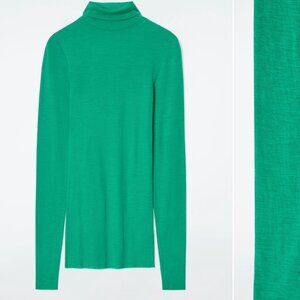 COS - Sheer Green Turtleneck